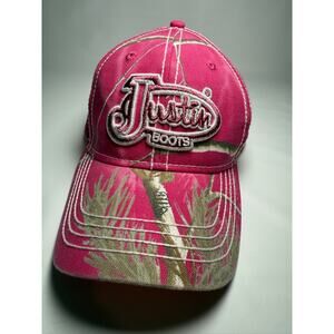 Justin Realtree Camo Hat (Baseball Cap / Cowgirl Hat) | Pink Sparkle Camouflage